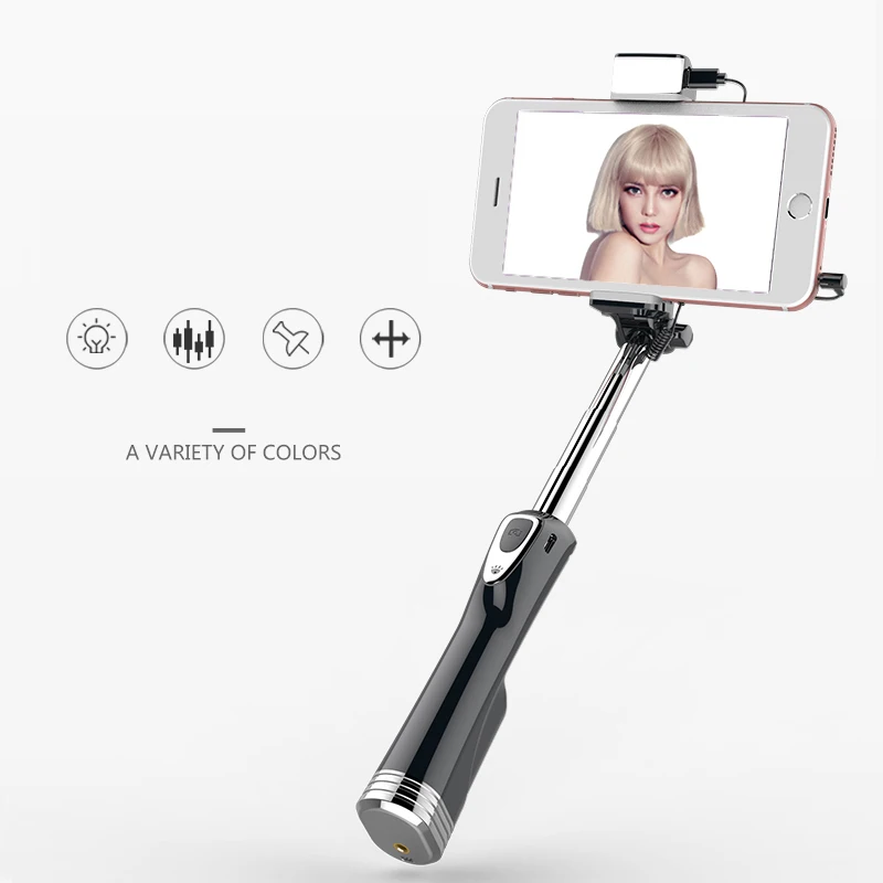 Fansaco Wired Selfie Stick On Live Tripod Monopod Extendable Folding Universal For iPhone Android Smartphone |
