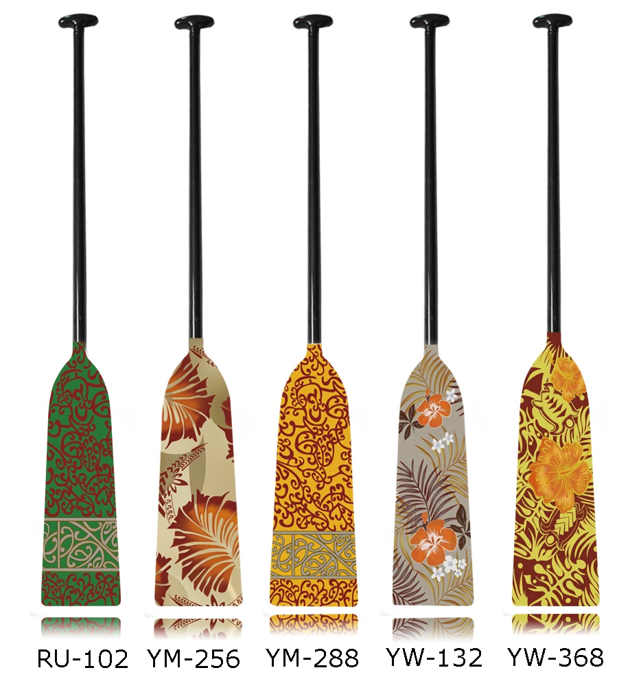 ZJ SPORT IDBF одобрено 1-Piece Carbon Fiber Dragon Boat Paddle в Овальном Вале эргономичная Т-образная ручка с графическим дизайном На лезвиях