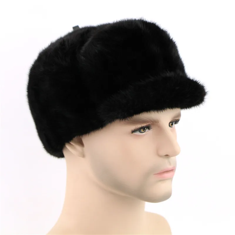 Новинка 2020 мужская шапка из натурального цельного меха норки Высококачественная