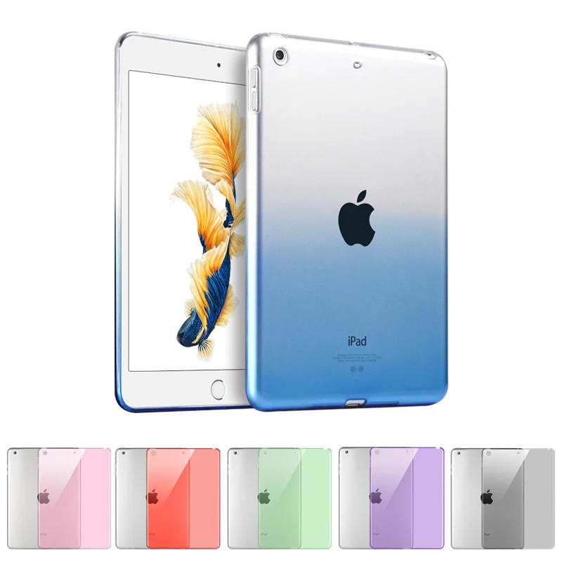 Fundas для iPad Чехол iPad 6го поколения чехол для планшета для iPad 9,7 5th 5 6 Gen градиентный Кристальный силиконовый чехол задняя крышка