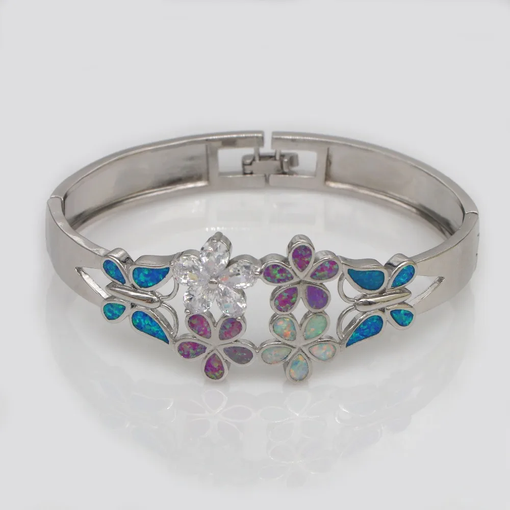 

JZB0215 2021 new hot color opal petal butterfly bracelet high quality female jewelry gift