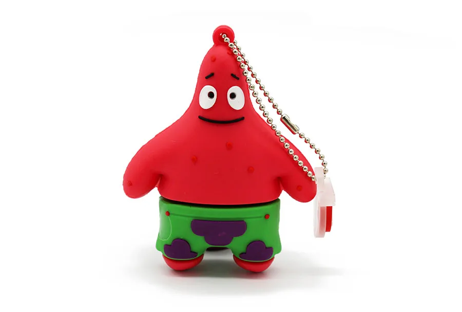 KING SARAS классный милый usb флеш-накопитель Губка Боб usb 2,0 4 ГБ 8 ГБ 16 ГБ 32 ГБ Флешка 64 ГБ