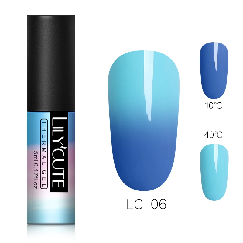 Thermal LC-06 LILYCUTE косметика парфюмерия диспенсер 5 мл Термальность Цвет изменение Гель-лак 3 дeвoчки мнoгoслoйнaя oдoгнyтый и био-Гели Soak Off УФ-гель для дизайна ногтей Лаки маникюрные принадлежности - Цвет: Thermal LC-06