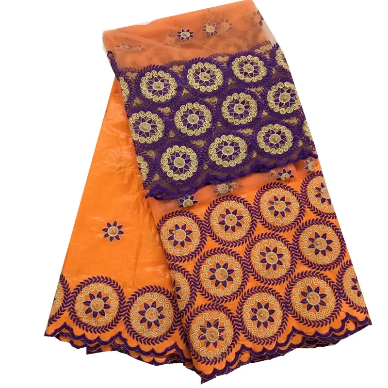 New 5 Yards bazin riche with Beads African Embroidered Bazin Getzner for party dress French 2Yards Net Lace YJ52-69 | Дом и сад