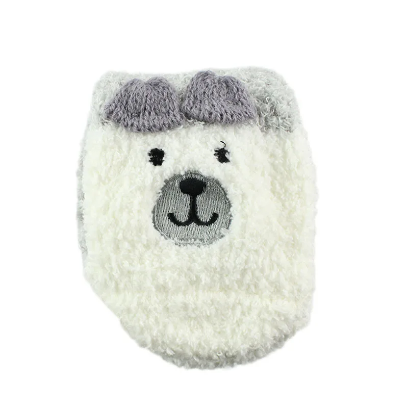 [COSPLACOOL] Winte Vute Socksr, женские утепленные коралловые кашемировые носки, рождественский подарок, Meias, для девочек, 3D, кошка, медведь, повседневные теплые женские мягкие носки