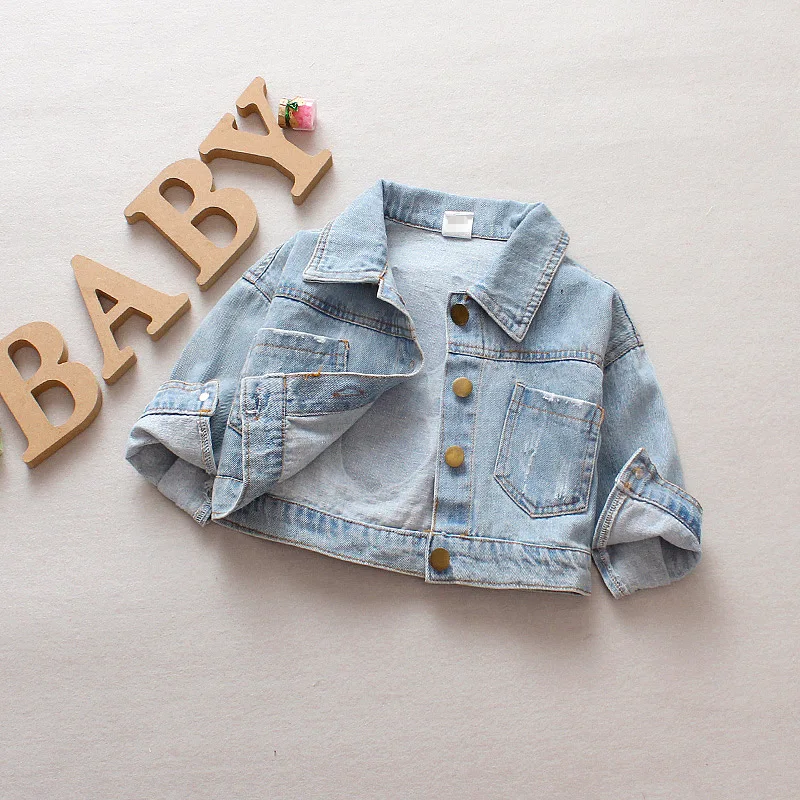 CHUBBYCATTY children clothes girls denim coats fashion boys jeans jacket baby cute dog print light blue outfits 2019 F/W | Детская