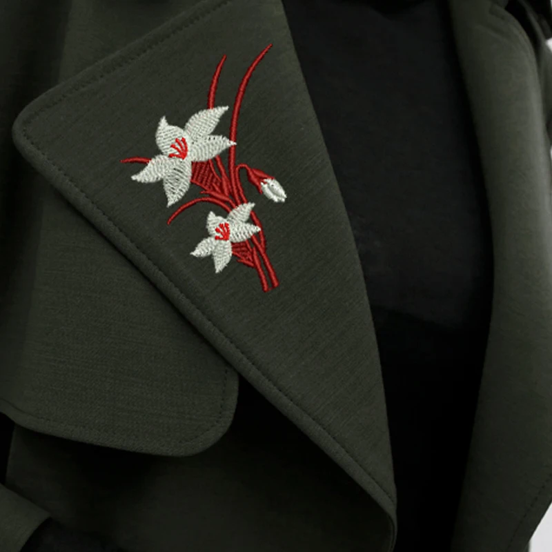 Army Green Sleeveless Waistcoat Medium Long Women New Collection Belt Spring And Autumn 2019 | Женская одежда