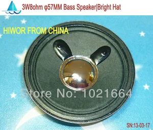 10 шт. акустический громкий динамик 8 Ом 3 Вт 57 мм басовый динамик яркая шляпа