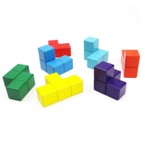 GEEK KING 3D Tetris деревянные строительные блоки волшебный куб образовательный