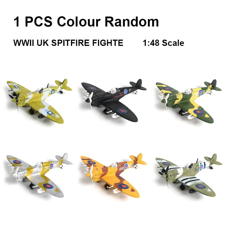1pcs SPITFIRE 1 шт. 1:48 Второй мировой войны немецкие модели истребителей B-109 4D пластиковые сборные самолеты военные строительные модели игрушки для детей - Цвет: 1pcs SPITFIRE