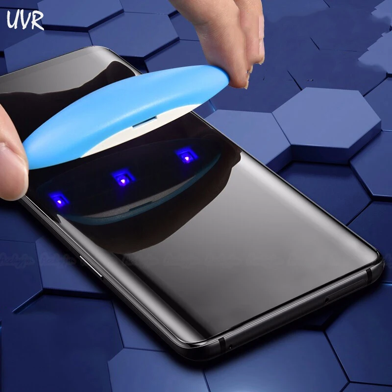 UVR 3D полное покрытие Премиум Закаленное стекло для Oneplus 7 Pro УФ-стекло защитная