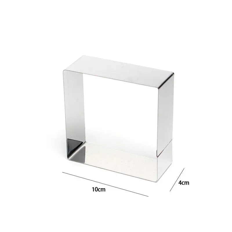 3 шт./компл. квадратная форма из нержавеющей стали для мусса желе помадка резак