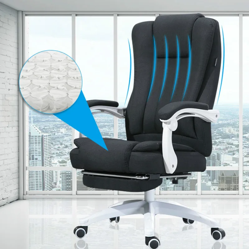 Кресло компьютерное массажное офисное тканевое для отдыха вращающееся