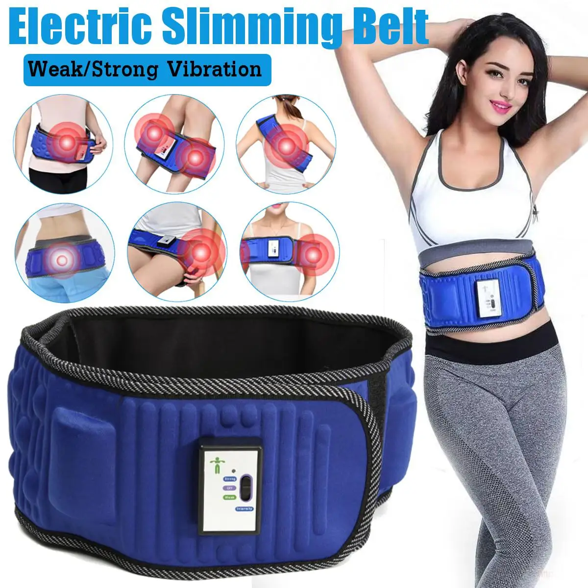 Electric Slimming Belt Lose Weight Fitness Massage X5 Times Sway Vibration Abdominal Belly Muscle Waist Trainer Stimulator |