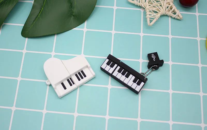 Мультфильм Мини пианино USB флэш-накопитель 4 ГБ 8 ГБ 16 ГБ 32 ГБ U диск милый белый черный фортепиано карта памяти 64 Гб флэш-накопитель usb