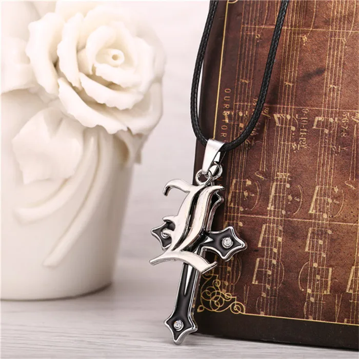 Ожерелье с подвеской Death Note серебристое черное модное ожерелье кулоном в стиле