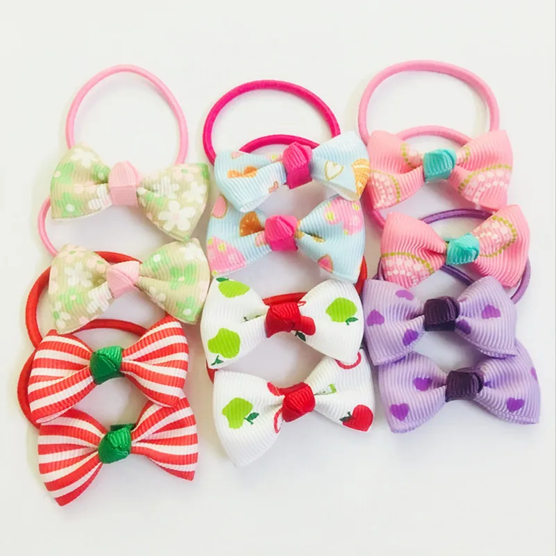 Резиновые мини банты для волос 12 18 шт. резинки эластичные маленьких девочек