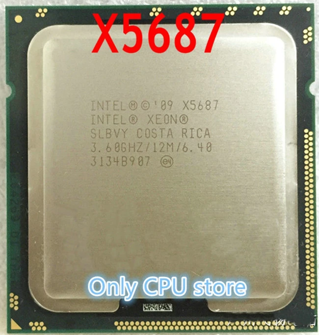 Процессор Xeon X5687(3,6 ГГц/12 МБ/4 ядра/разъем 1366/6. 4 GT/s QPI) серверный процессор