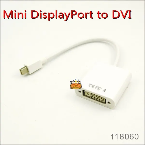 50 шт./лот молнии мини-displayport мини-порт дисплея мини-дп в DVI адаптер конвертер