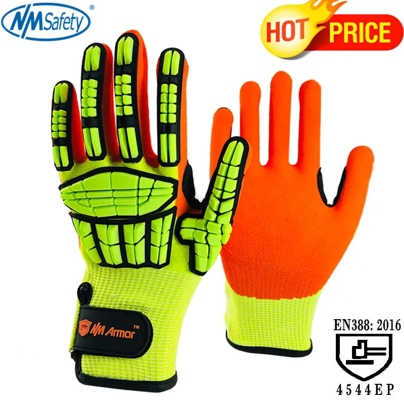 

NMSafety 100% High Quality Anti Vibration New Mechanic gloves Cut-Resistant Safety Hand Work Gloves
