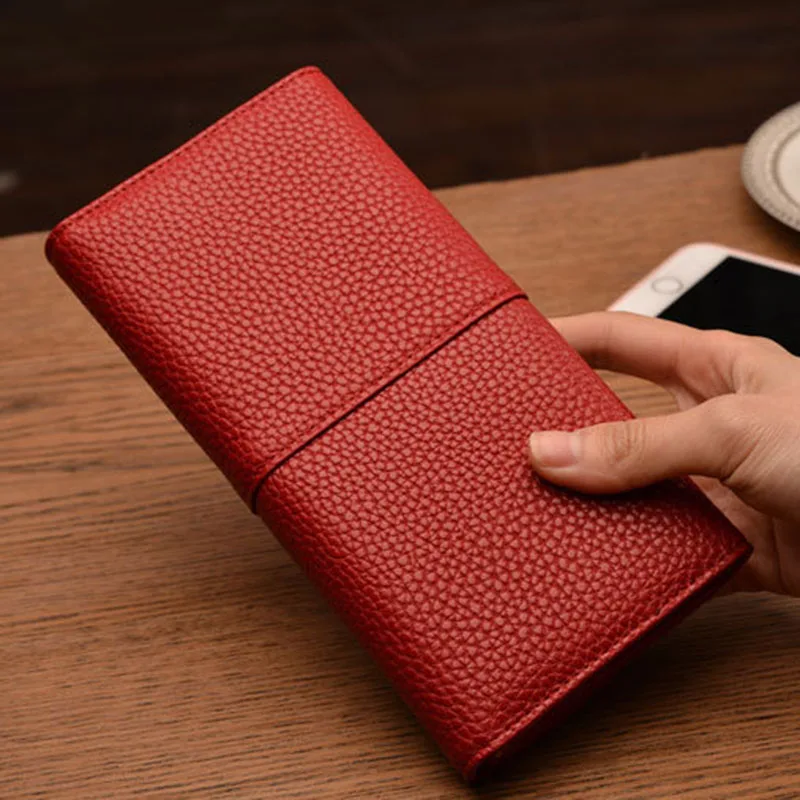New Fashion Women Wallets PU Leather Wallet Women's Long Design Purse Two Fold More Color Clutch Sac -35 | Багаж и сумки