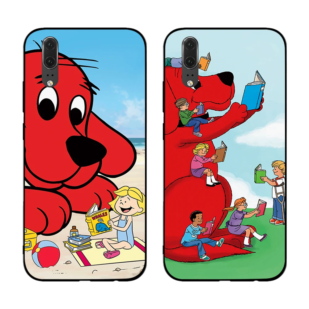 Мягкий чехол Clifford the Big Red Dog для Huawei Y6 Y7 Y9 Prime 2017 2018 2019 Nova 2i 3 4 3i Lite Mate 10 20 Pro