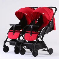 detachable twins baby stroller sitting lying folding double stroller for 0 36month baby