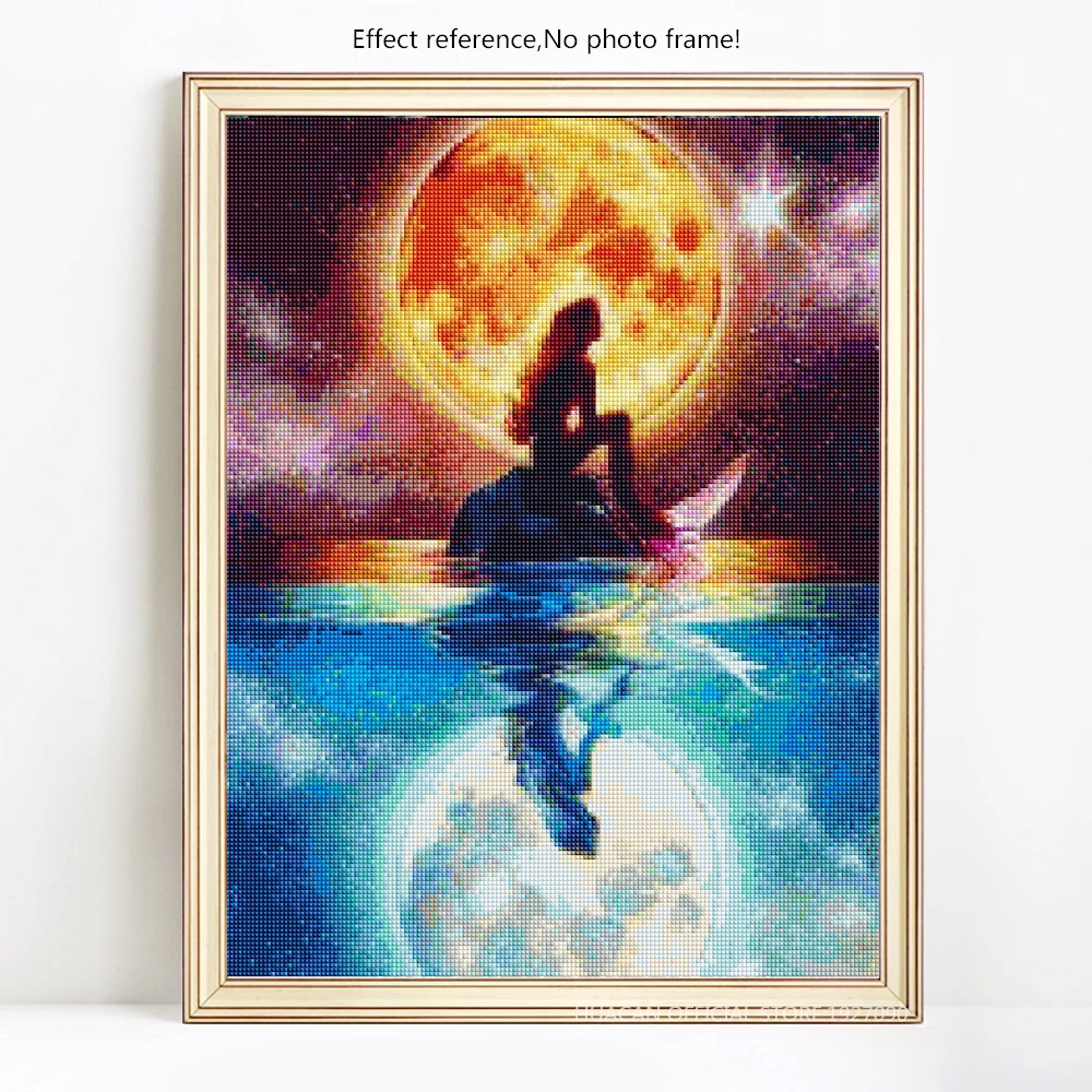 EverShine 5D Diamond Mosaic Full Display Girl Embroidery Sale Mermaid Pictures Of Rhinestones Art Beadwork Hobby | Дом и сад