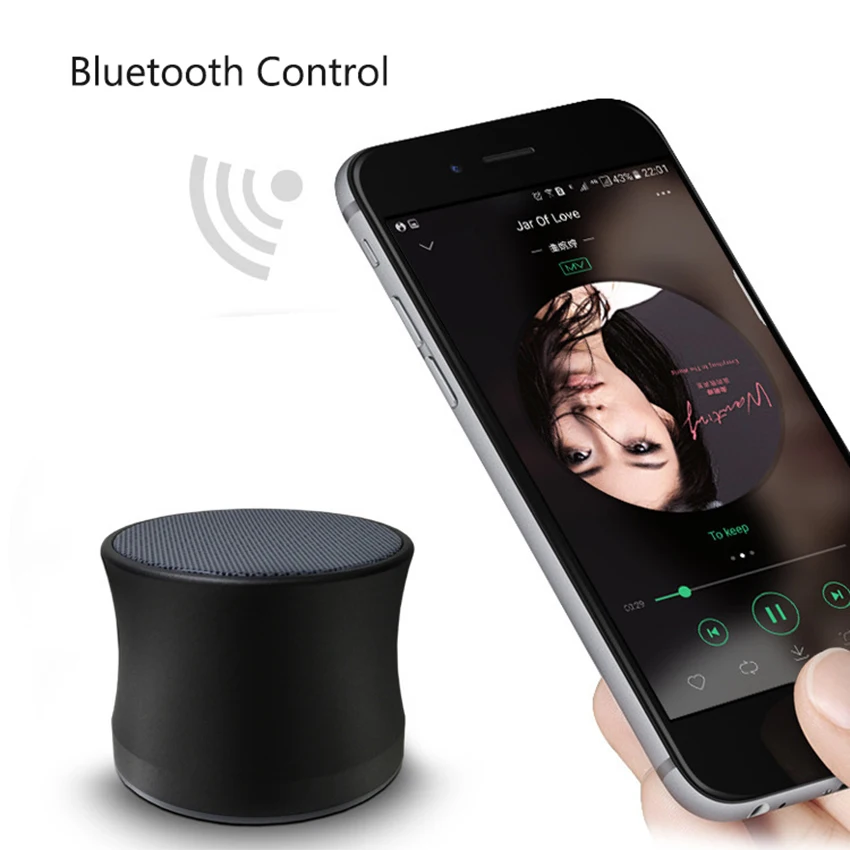 Aimitek металлическая Беспроводная мини портативная Bluetooth колонка алюминиевый бас
