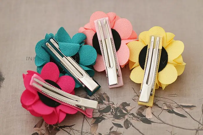 Brightly Colored Camellia Hair Clip Solid Color Flower Barrettes For Girls Headwear Kids Accessories | Детская одежда и обувь