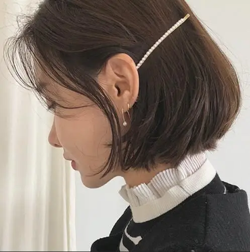 1Pair Korea Simple Imitiation Pearl Hair Clips Hairpins for Women Solid Color Beads Long Barrettes Accessories 2019 | Украшения и