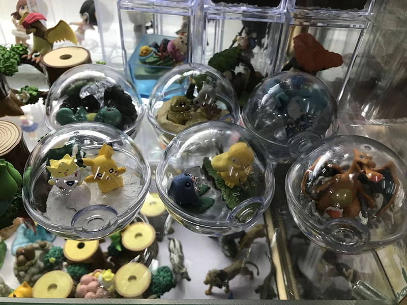 6Box/Set Transparent Super Ball Pika Blastoise Charmander Psyduck pkm Action Figure Toys Room Model Decoration for Kids
