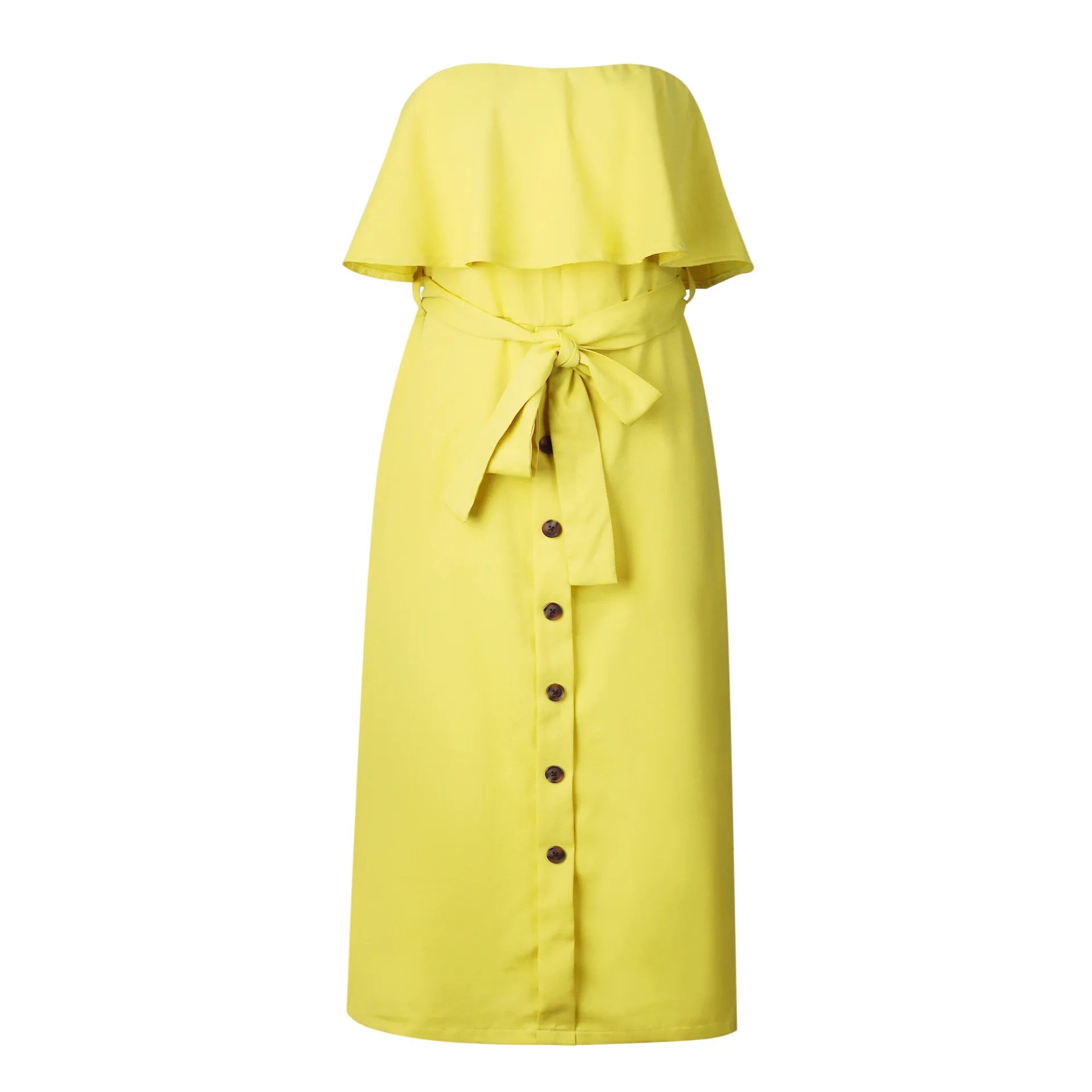 летнее платье без бретелек с оборками женские платья больших размеров