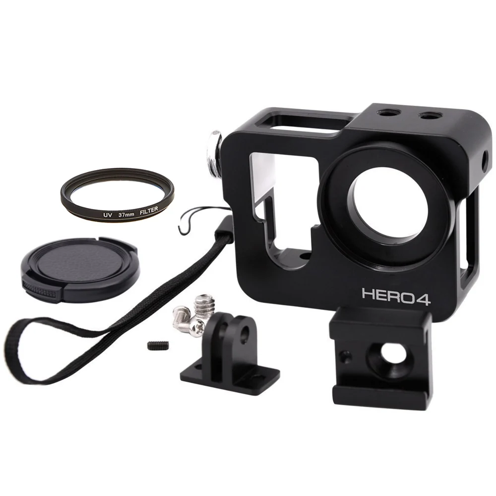 Аксессуары TUYU GoPro HERO4 алюминиевый корпус с рамкой УФ-фильтр EKEN H8R H5S H6S H3R V8s
