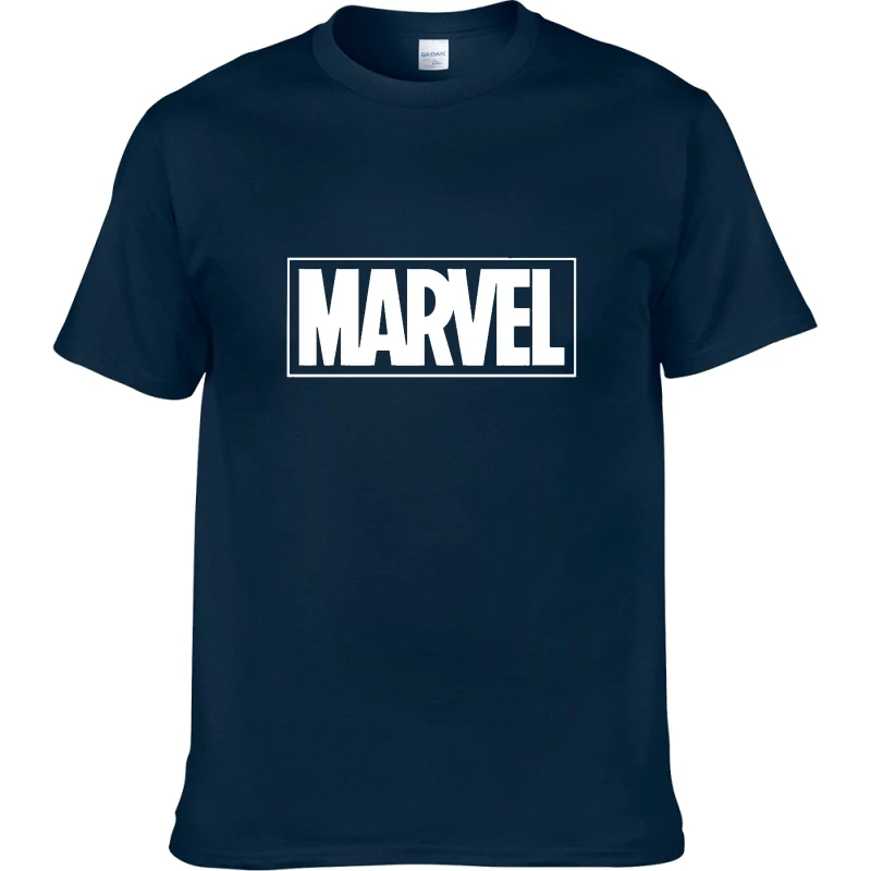 Marvel Comics футболки для Для мужчин футболка модная брендовая Повседневное Рубашка с
