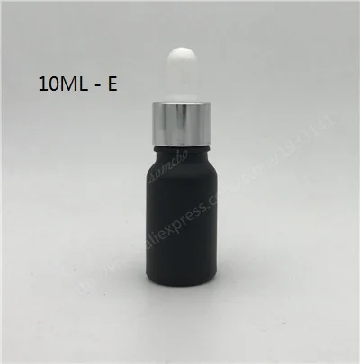 10ML E 10 мл 15 мл 20 мл 30 мл Черная Стеклянная бутылка с капельницей матовое черное стекло Пипетка бутылка - Цвет: 10ML E