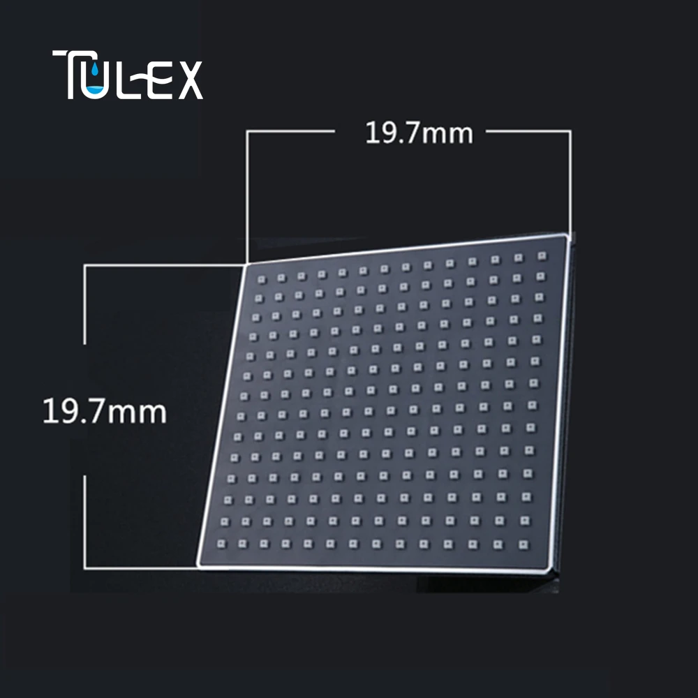 TULEX дождевая насадка для душа квадратная насадка для душа и розничная " ABS Хромированная Душевая насадка для душа для ванной комнаты