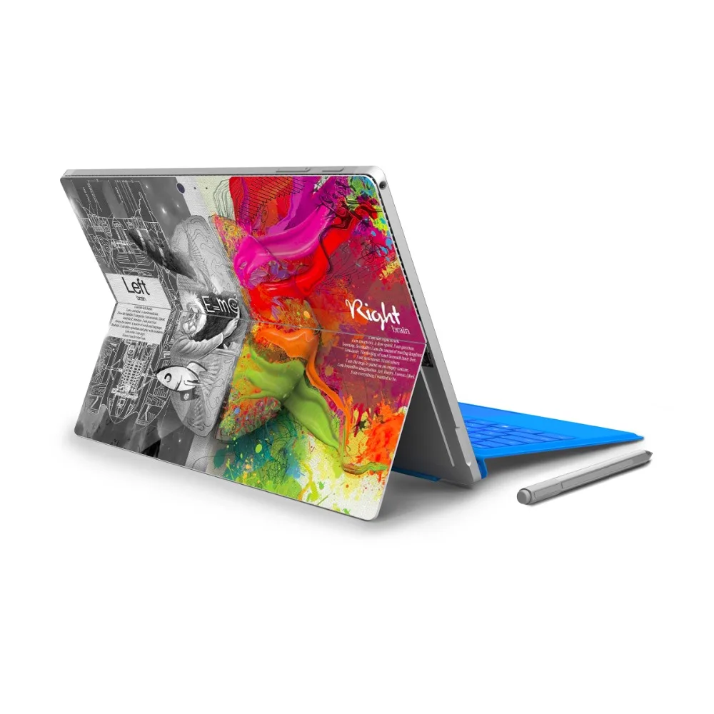GOOYIYO для Micro Surface Pro 4 5 виниловая наклейка на заднюю часть планшета панель с левым и
