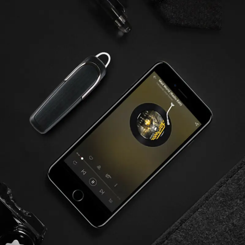 Беспроводная bluetooth гарнитура стерео наушник с зацепкой на ухо Спортивная для IOS