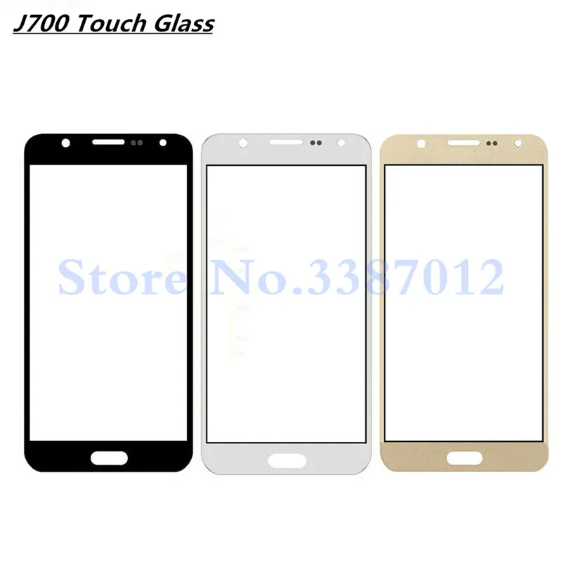 Запасная внешняя стеклянная линза для Samsung Galaxy J7 2015 J700 J700F LCD сенсорный экран
