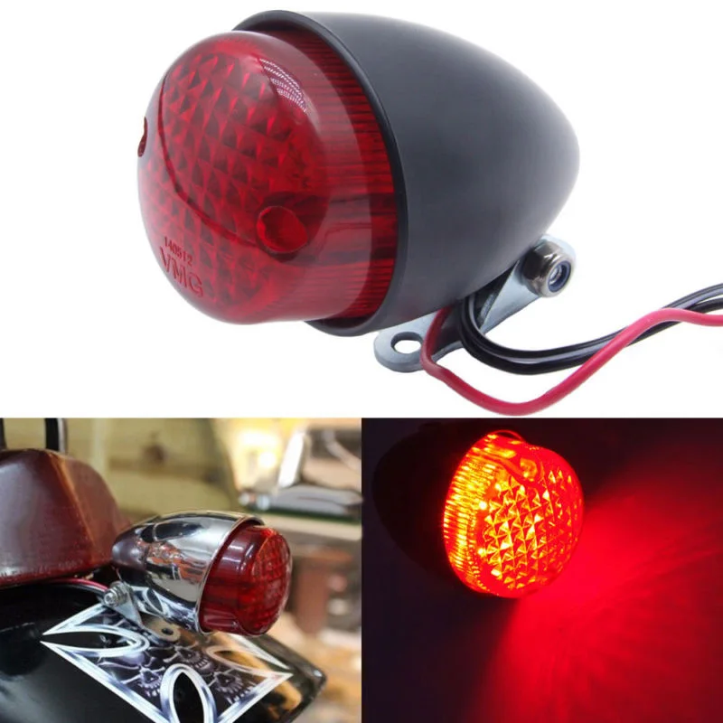 

12V Motorcycle Brake Stop Running Rear Tail Light Bulb For Harley Cafe Racer NEW