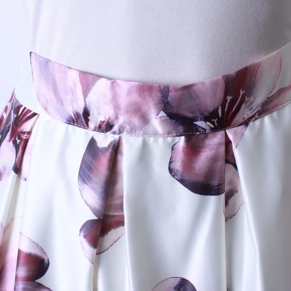 Женская плиссированная короткая юбка Neophil черно белая бальная средней длины с