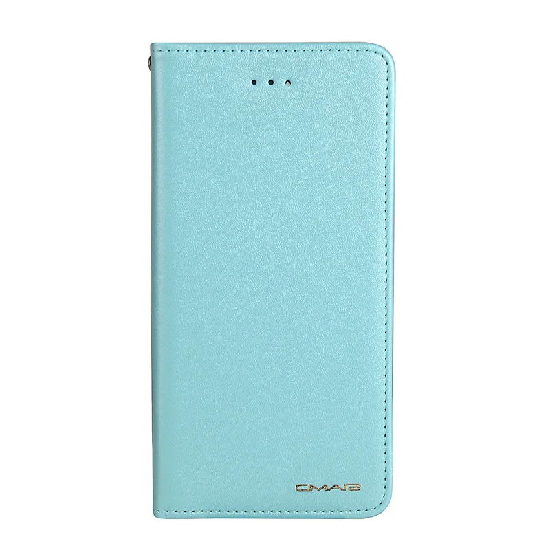 Sky Blue CMAI2 для iPhone 6S Чехол кожаный Шелковый Магнитный Флип-Кошелек Чехол PU для iPhone 6 7 8 Plus X XS XR XS MAX чехол с подставкой и карманом для карт - Цвет: Sky Blue