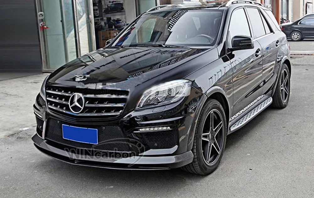 Настоящая юбка переднего бампера из углеродного волокна спойлер для Benz W166 ML63 2015UP