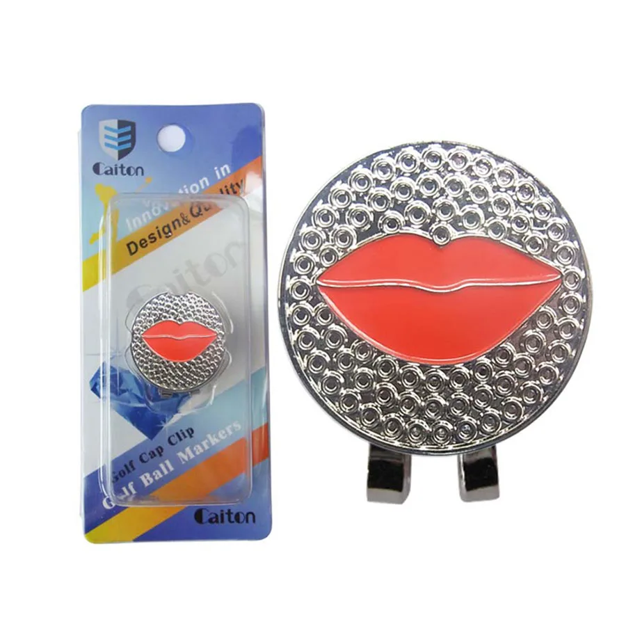 

New golf hat clip golf marker Red lips decoration golf Fans supplies accessories free shipping