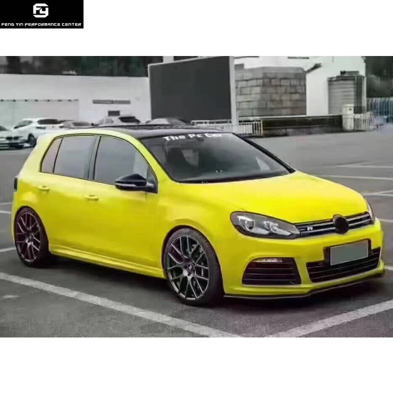 Golf 6 R20 комплекты кузова автомобиля PP Неокрашенный передний бампер задний бампер боковые юбки выхлопные для Volkswagen VW Golf 6 MK6 R20 стиль