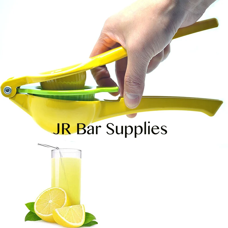 

Premium Lemon Lime Orange Manual Squeezer and Citrus Press Juicer Unique Design 2 Bowls Built-In-1 High Strength-Yellow