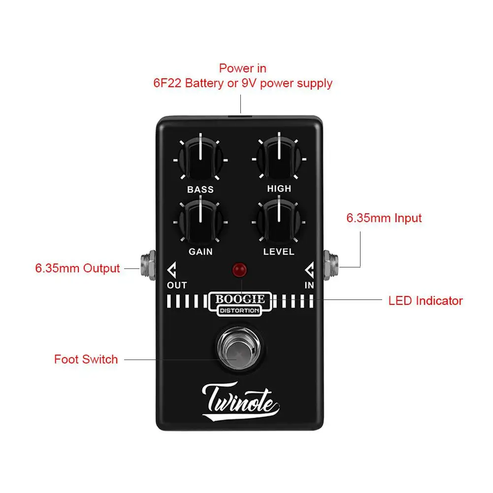 Мини педаль для гитары Boogie Dist старый школьный режим гитарных эффектов с