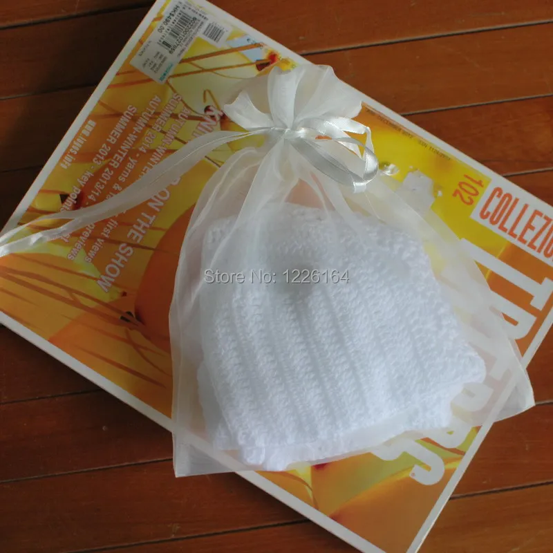 Женское вязаное бикини ручной работы белый топ на бретелях купальник