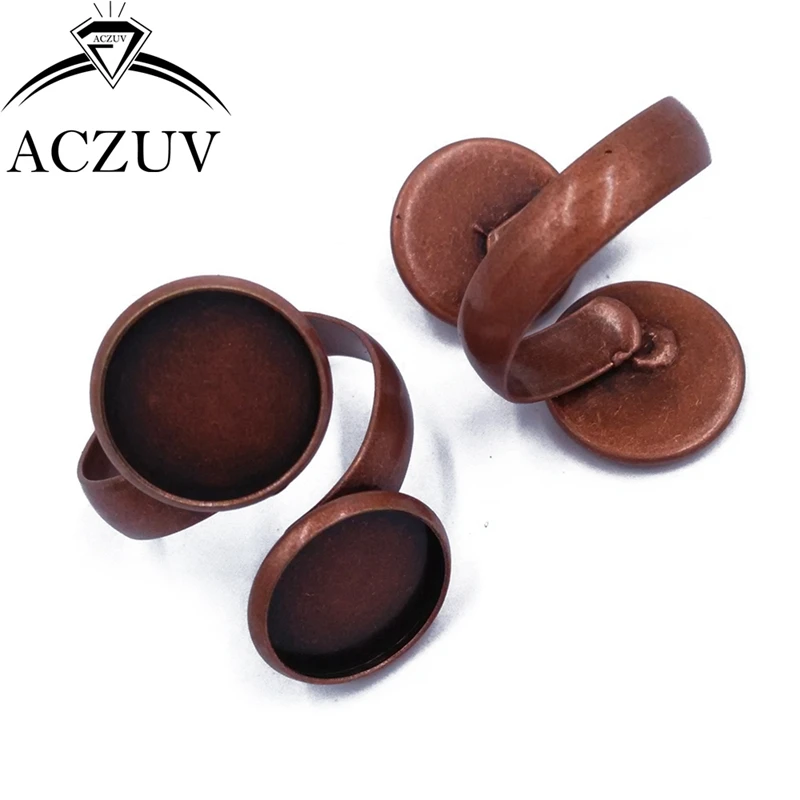 Оптовая продажа 200 шт Круглый двойной ободок кольцо Кабошон Базовые настройки